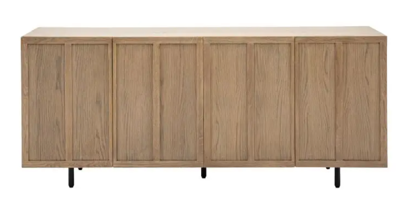 Panelled 4 Door Sideboard