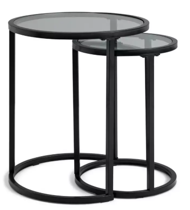 Nest of 2 Tables - Black