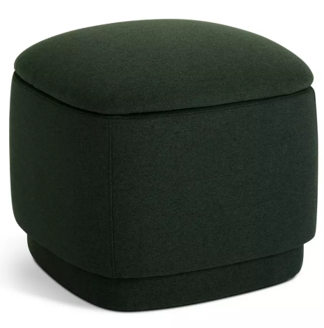 Polly Fabric Storage Footstool - Green