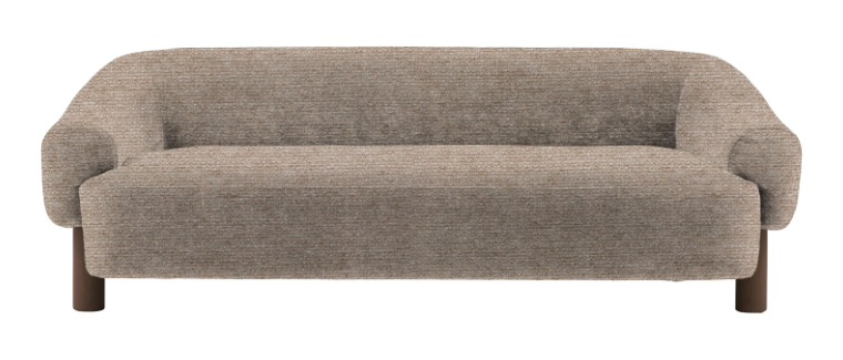 Heston Sofa 3 Seater Mikah Wicker Ebony Leg