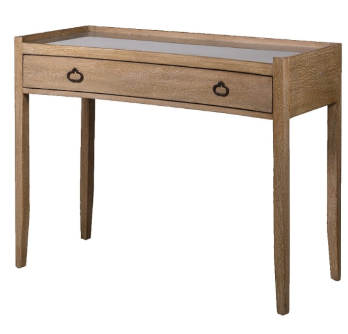 Kingham Single Drawer Dressing Table with Glass Top