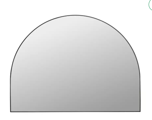 Habitat Overmantle Black Aluminium Arch Wall Mirror - 100x75cm