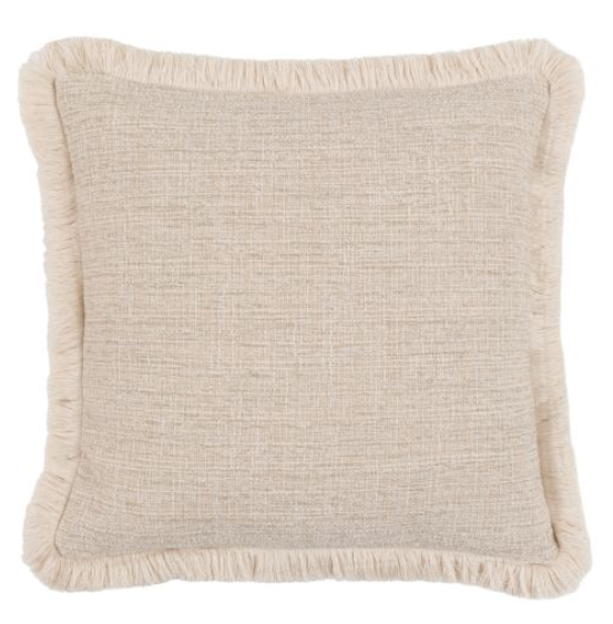Solenne Fringe Cushion Linen