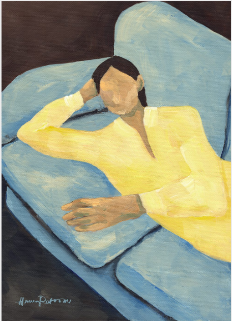 Hanna Peterson, Blue Sofa (30x40)