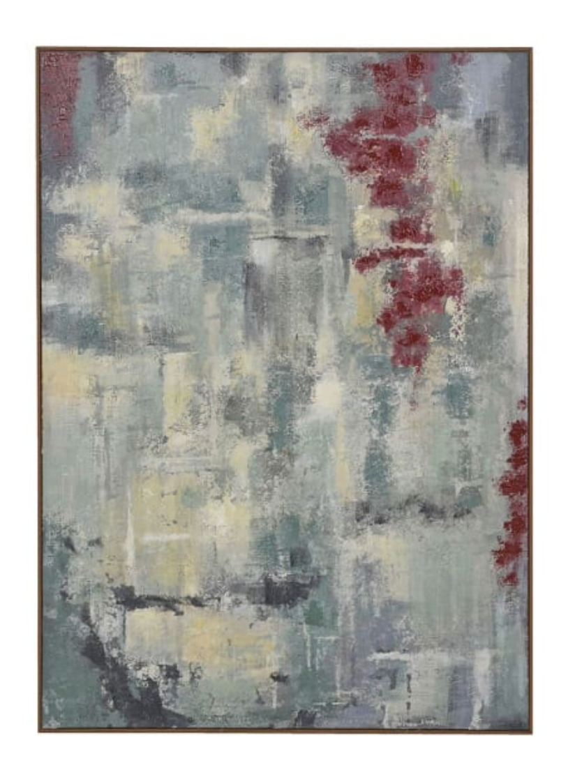 Edge of Crimson Framed Canvas - H140 X W100CM