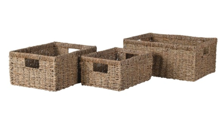 Set of 3 Seagrass Trays