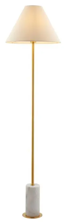 Cassini Floor Lamp Brass and Marble