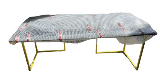 Glass Top Dining Table, 90x190x75cm