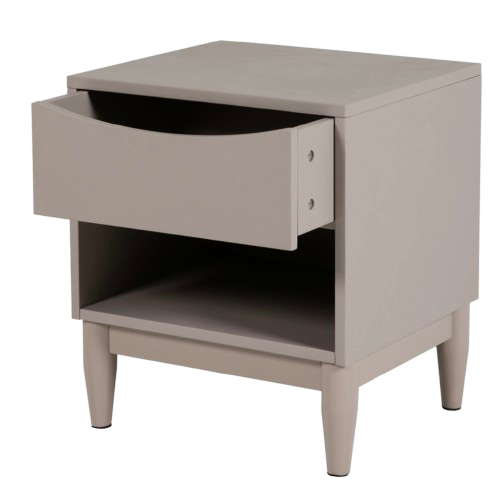 Alesta Bedside Table, Grey, 50x45x40cm