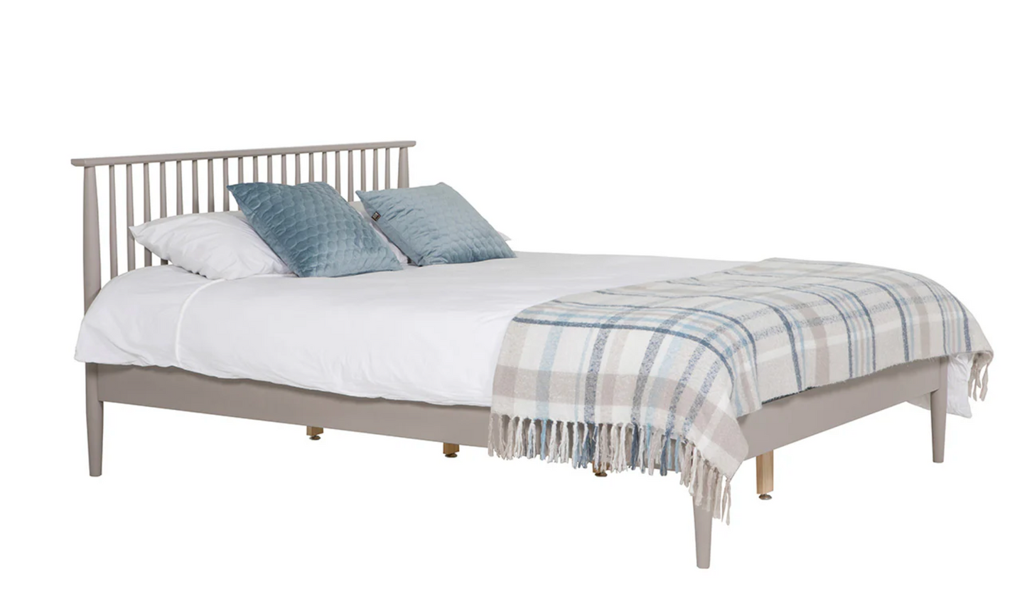 Alesta Bed 5' - Grey, 205 x 166 x 100cm