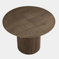 Maru Round 4-6 Seater Extending Oak Pedestal Dining Table, Silver Oak