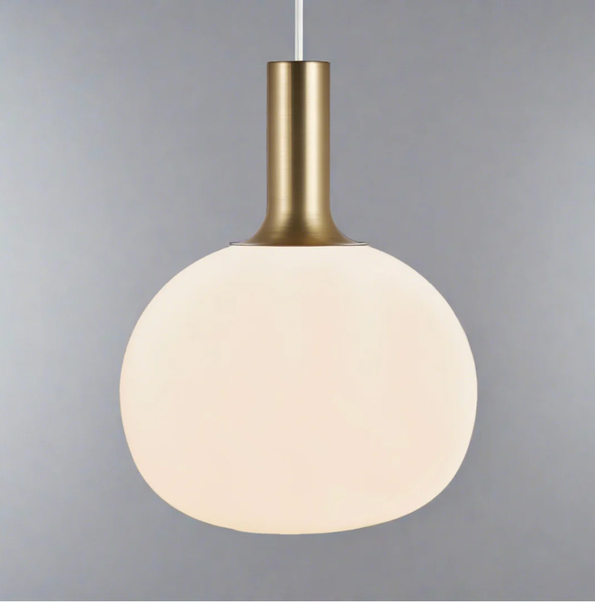 Alton 25 Pendant Light, Opal/Brass