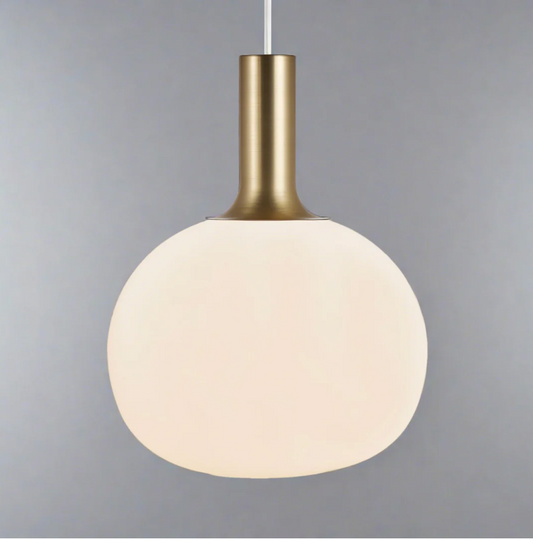 Alton 25 Pendant Light, Opal/Brass