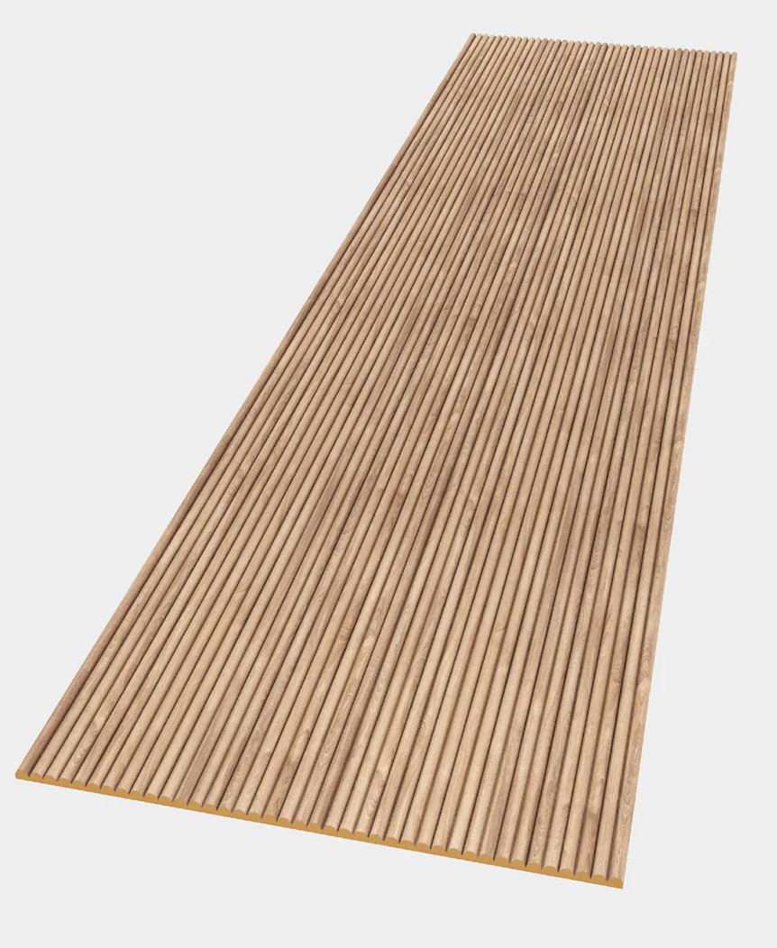 Flutto Oak Mini-Ridge Flexible Tambour Wood Panels - 240 x 60cm