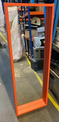 Orange Rectangular Mirror, 126x43cm