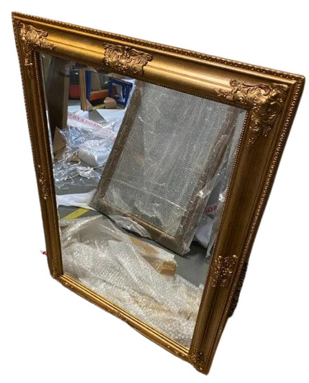 Gold framed mirror, 89x63cm