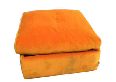 Orange Ottoman, 0 x 80 x 80cm