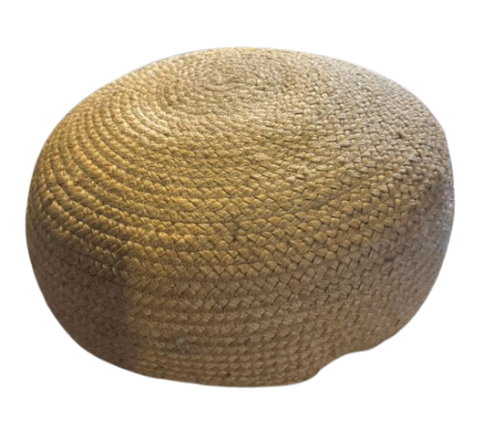 Natural Braided Ottoman Pouffe, 20x50cm