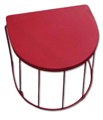 Red Bedside Table