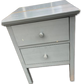 JOHN LEWIS & PARTNERS WILTON 2 DRAWER BEDSIDE TABLE SOLID WOOD, 32x31.2x55cm