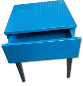 Blue Bedside Table, W45xL45xH55