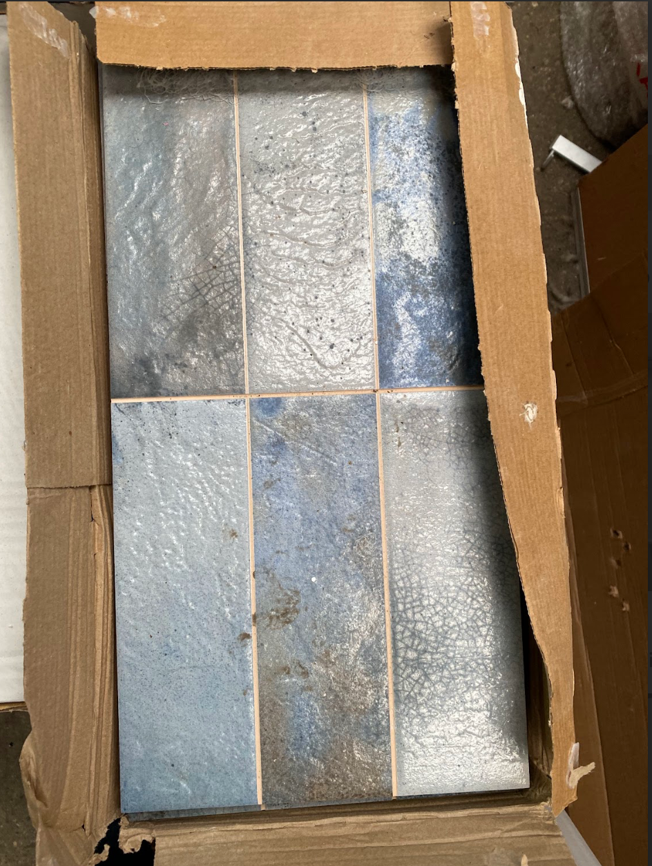 Raku Blue Tiles 40 X 20 cm