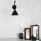 Rustico Blanco Brillo Ceramic Wall Tiles 10 x 30cm