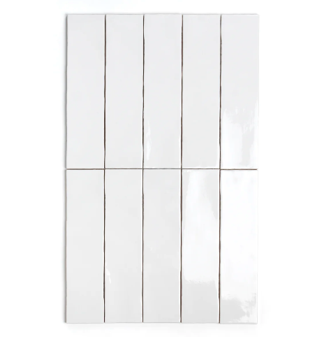 Countrywide White 7.5 x 30cm Tiles