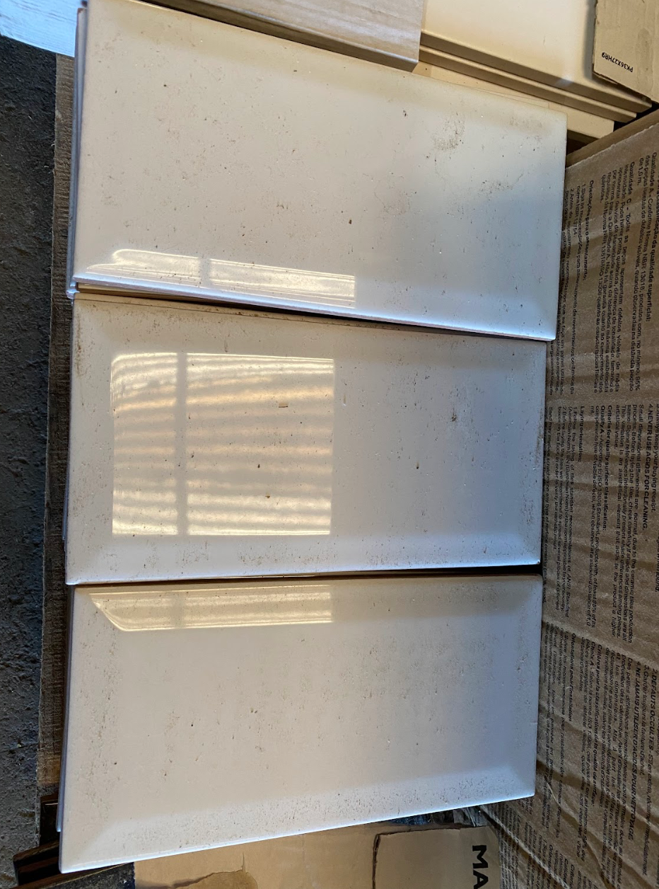 Whitechapel Gloss White Metro Tiles 10 X 20 cm