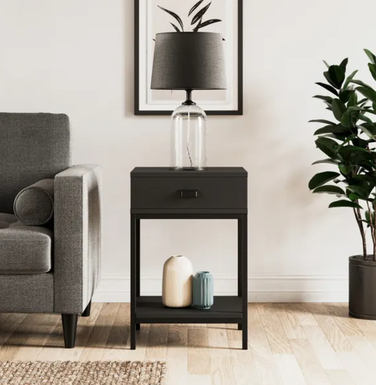 Fulton 1 Drawer Side Table, 68x45x39.5cm