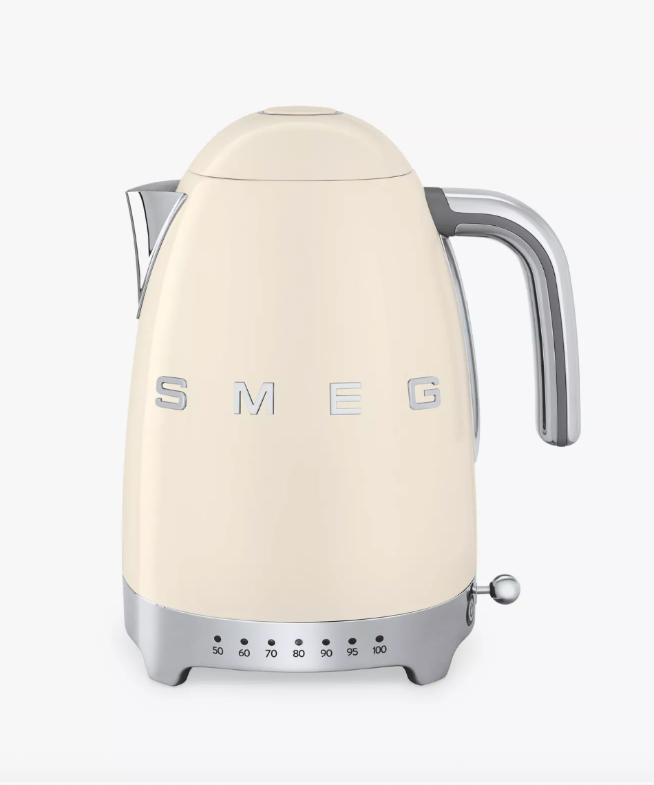 Smeg KLF04 Temperature Controlled Kettle, 1.7L, Cream