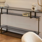 Glass Desk/Console - L: 140, W:40, D:78cm