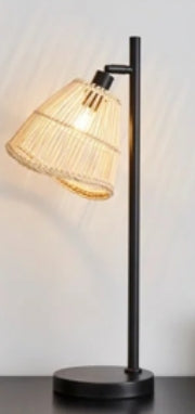 Elements Jaula Rattan Desk Lamp