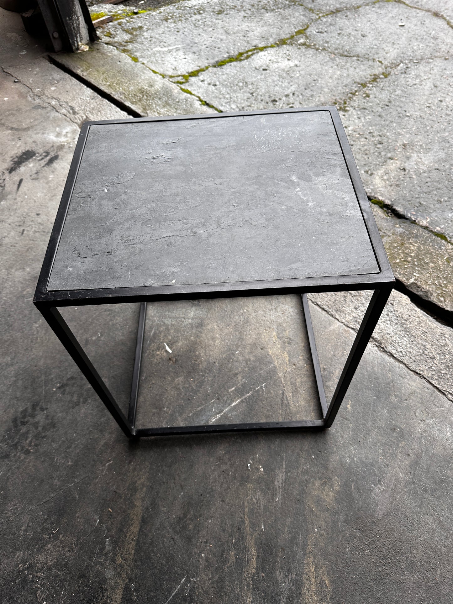 Wrought Iron Side table, 45x40x53