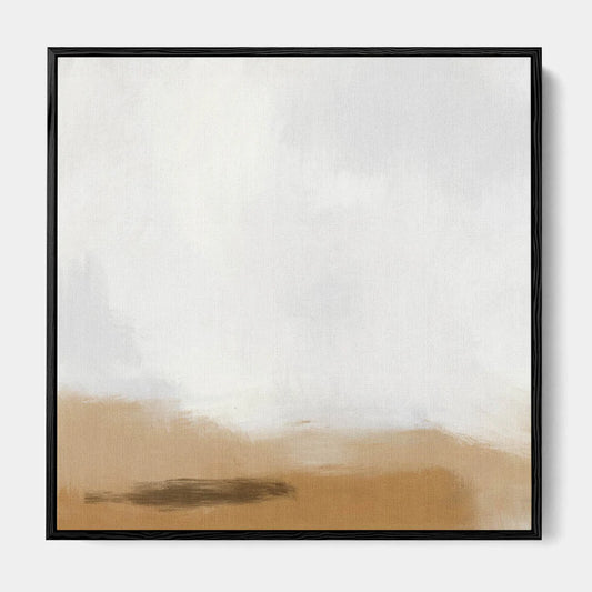 Foggy Dunes Framed Canvas, 100x100cm