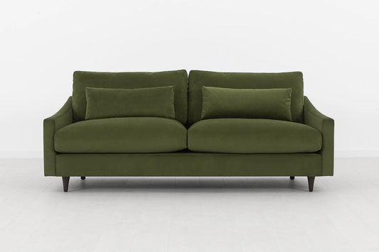 Model 07 3 Seater Sofa Vine, Velvet, 87x210x98cm