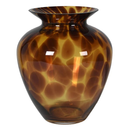 Medium Leopard Print Glass Vase