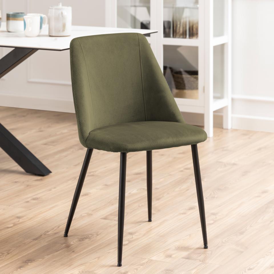 Ines Dining Chair, Loyd Fabric Olive Green 8 - 49.2x57.5x84cm