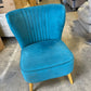 Blue Velvet Accent Chair, 67.1x55.9x76.2 cm
