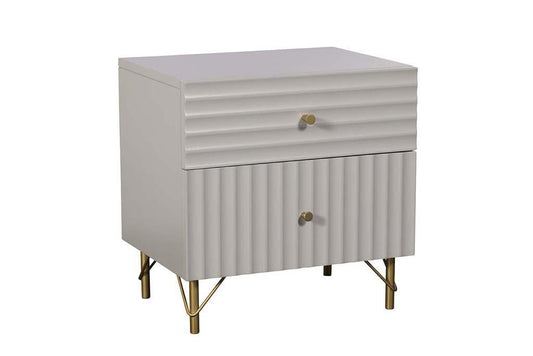 Ava 2 Drawer Bedside, 52.5x52x40cm
