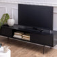Angus TV Media Unit, Melamine Ash Black Rough, 180x40x44.5 cm