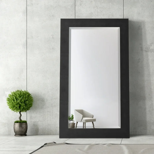 Mirror Rectangular, Black, 66x183cm