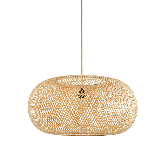 Ezia Bamboo 65cm Diameter Ceiling Light - Natural  L67 x H37 x D67cm