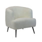 Armchair Billy Teddy Fur White, 75x74x77cm