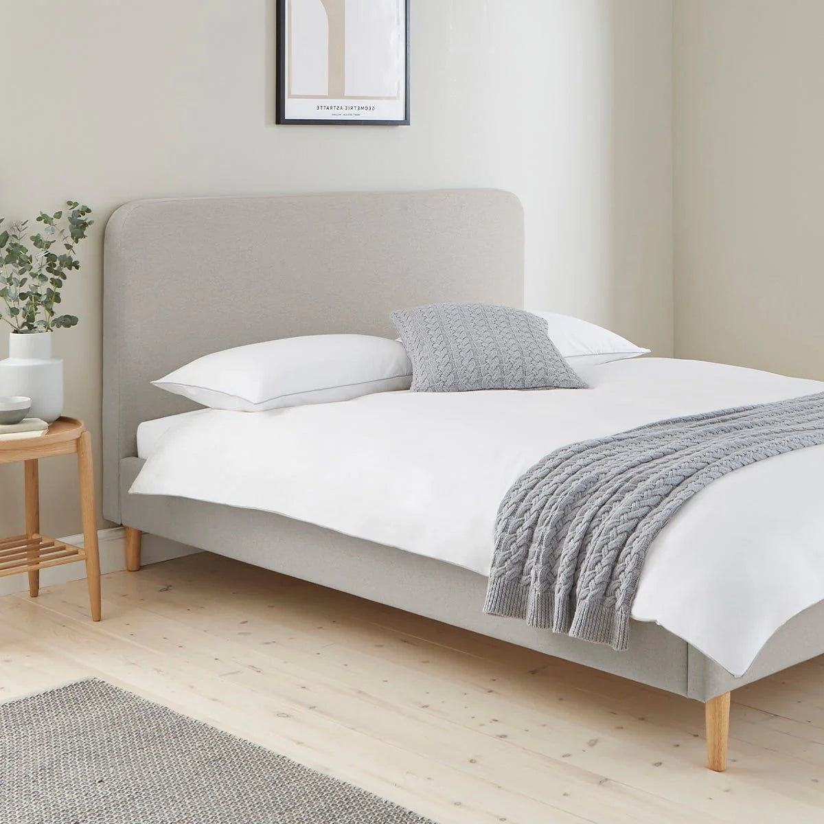 Ascot Bed Frame - Grey - King