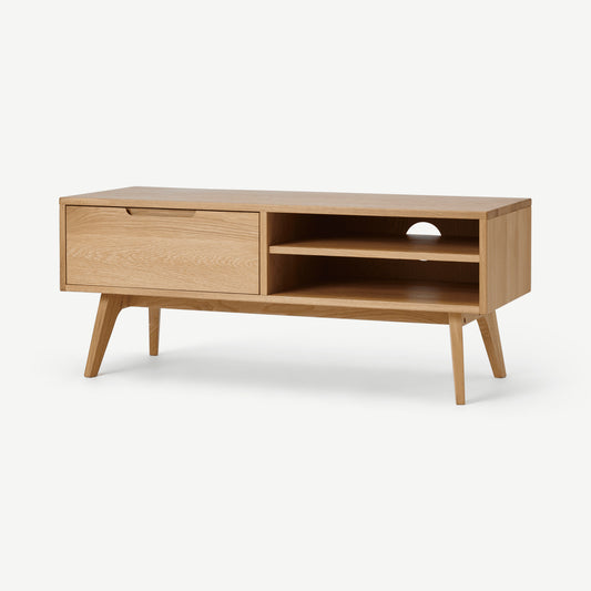 Jenson Compact TV Stand, Oak (MADE.com), 120x48x50cm