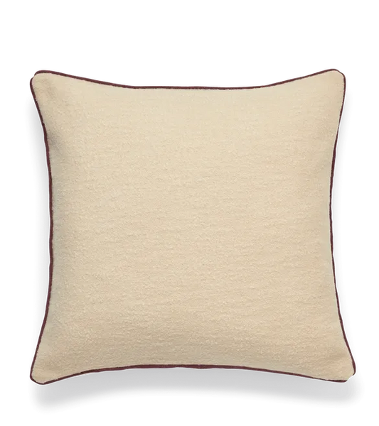 Bonnie Cushion Cover - Cream/Damson, 51x51cm