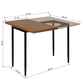 Clinton | Extendable Dining Table with Metal Legs, 45-90x90x76cm