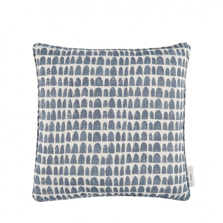 Babouches Denim Cushion 43cm x 43cm Printed 100% Recycled Cotton Fabric Cover Only