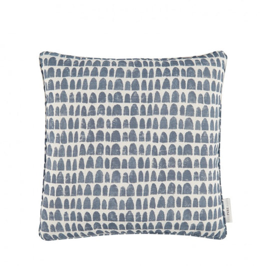 Babouches Denim Cushion 43cm x 43cm Printed 100% Recycled Cotton Fabric Cover Only